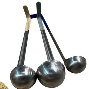 3 Bakers‎ &Chefs Stainless Ladles 2, 3, &4oz Color Coded Handles 113091 a,b&c